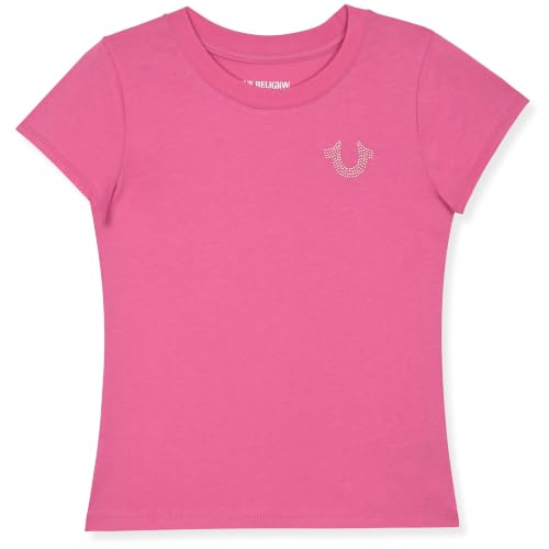 Image of True Religion Girls Short Sleeve Tee Shirt with Embelishments - Soft and Comfortable Girls T-Shirts