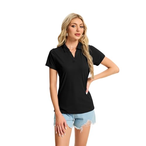 Women's Polo Shirts Short Sleeve Quick Dry UPF 50+ Sun Protection Business Casual Collared Shirt Tennis Golf Shirt Work Tops2