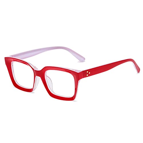 Aiweijia Unisexe Rétro Carré Épais Énorme Lecteurs Blocage de la lumière bleue Lunettes pour lire pour les femmes hommes Cover