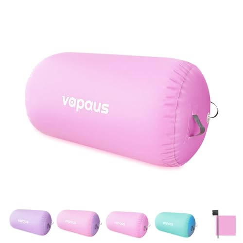 Vapaus Gymnastics Air Barrel Inflatable Tumbling Roller Mat Back Handspring Trainer Air Roller Tumbler Octagon Barrel Gymnastics Equipment for Tumble Track Cheerleading Yoga Training Durable AntiSlip Double Seal Without Pump