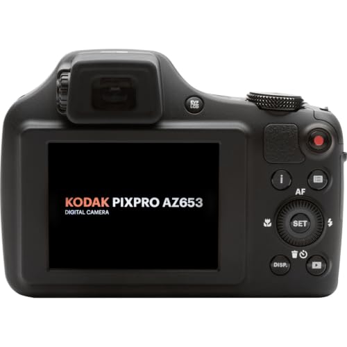 Image of Kodak PIXPRO AZ653 Digital Camera (Black), 20MP Digital Camera Pro Bundle | | 65x Zoom, Telephoto Lens, Optical Image Stabilization for Travel, Wildlife Photography + 64GB Card, Photo Software + More