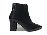 Obermaterial aus Leder Valerio 1966 Damen-Stiefel Beatles T0611 VI schwarzes Leder, Schwarz - Schwarz - Größe: 40 EU