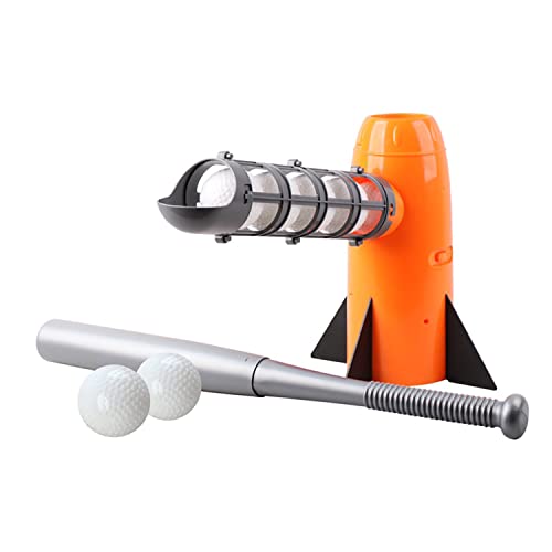 Kusarko Kids Baseball Automatic Pitching Machine Toy Set With 5 Softball And Bat For Boys Girls Outdoor Sports, Birthday Gifts For Children Age 6 + Years Old #TOP6