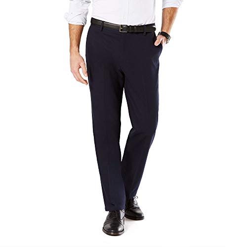 Dockers Men's Big and Tall Classic Fit Easy Khaki Pants-Pleated, Navy (Stretch), 60W x 32L