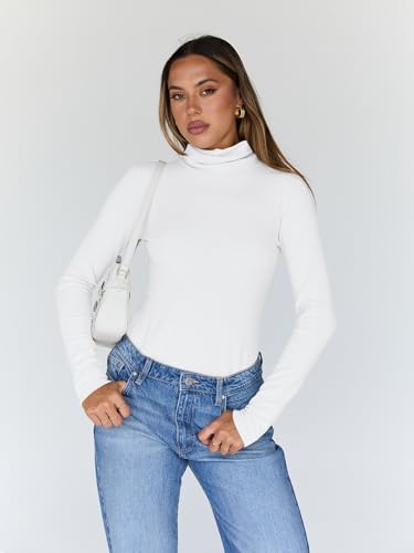 Image of Trendy Queen Women's Turtleneck Long Sleeve Shirts Basic Underwear Tops Winter Clothes 2026
