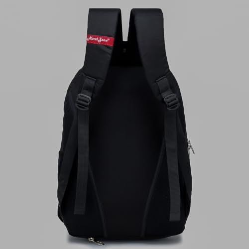 Buy NORTH ZONE Laptop Backpack for Men & Women | 30L Water Resistant Casual College School Office Travel Bag | Fits Up to 15.6 Inch Laptop | 3 Spacious Compartments | Black at Amazon.in - Image 7