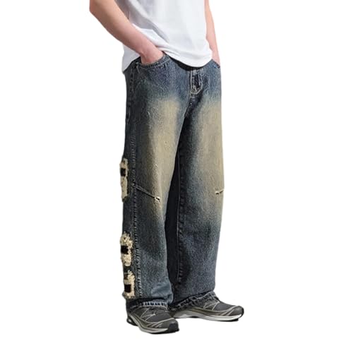 Jean regular homme en denim robuste polyvalent et extensible cinq poches