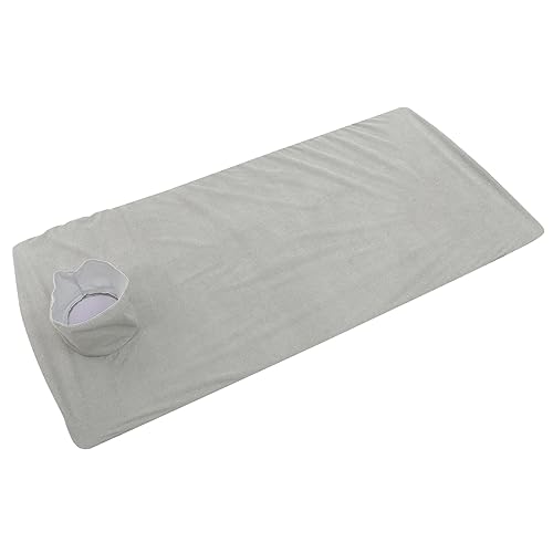 SHERCHPRY Massage Table Cover Protector Sheet with Hole Fitted Sheet for Spa Grey