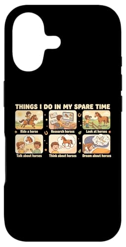 Things I Do In My Spare Time Ride A Horse Funny Horses �X�}�z�P�[�X iPhone 17 �p