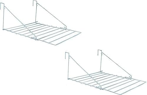 SIDSONS 7m Over the Door Utility Airers - Metal Window Balcony Drying Rail - Foldable Indoor Outdoor Washing Line Drying Rack, Laundry Towel Rail Clothes Caravan Utility Dryer Rack Household (White 2)