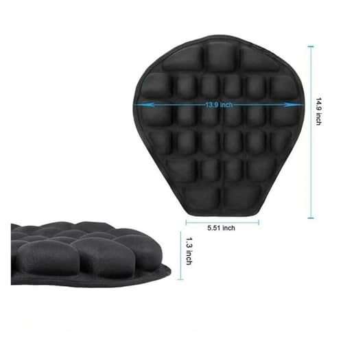 Cojín universal para asiento de motocicleta cómodo cojín pasajero trasero rojo 2