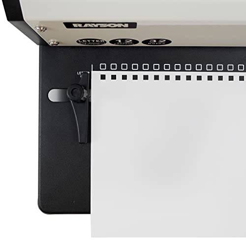 Rayson Pt1202 Binding Machine, 3:1 Pitch, 32-Holes, Punch 12 Sheets With Sturdy Metal Construction #TOP1