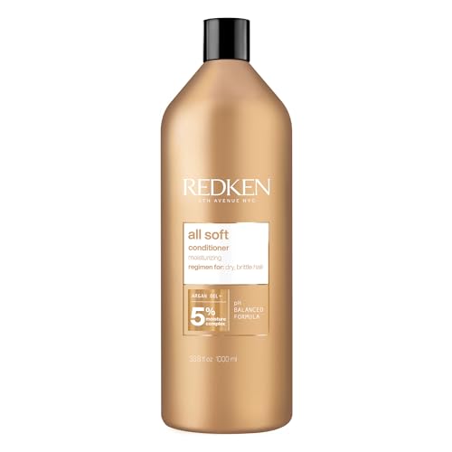 Redken All Soft Conditioner | For Dry or Brittle Hair | Deeply Conditions and Hydrates | Provides Intense Softness and Shine | Safe for Color-Treated Hair | With Argan Oil