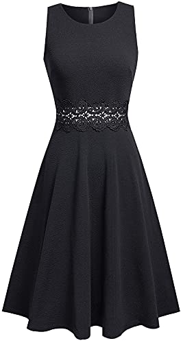 Image of HOMEYEE Women's Cocktail A-Line Embroidery Casual Party Summer Wedding Guest Dress A079