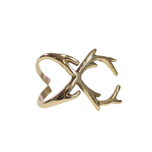 Servilletero de cuernos – oro – latón – 6-5 x 5 x 4,5 cm