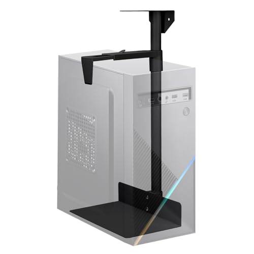 Yinnhom PC Rechner Halterung für Untertisch, Verstellbare Computer Aufhängung Halter für Untertisch, Vollständiges Stahlmaterial, bis 35 kg, Funktioniert mit den meisten Hosts