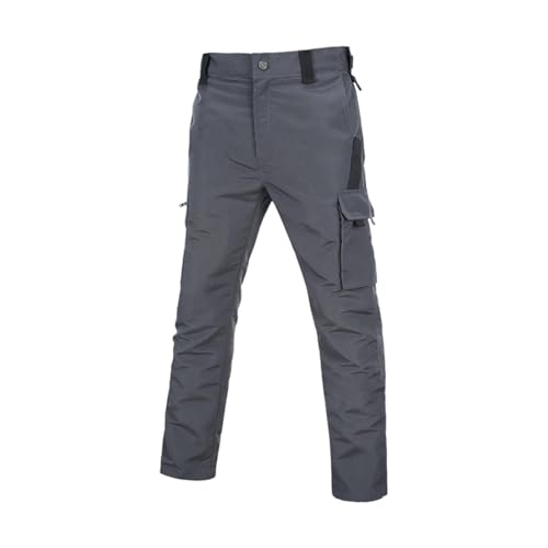 Black Slacks Men Fashion Button Down High Wasit Loose Fit Sweatpants with Pockets Straight Leg Work Hiking Trousers