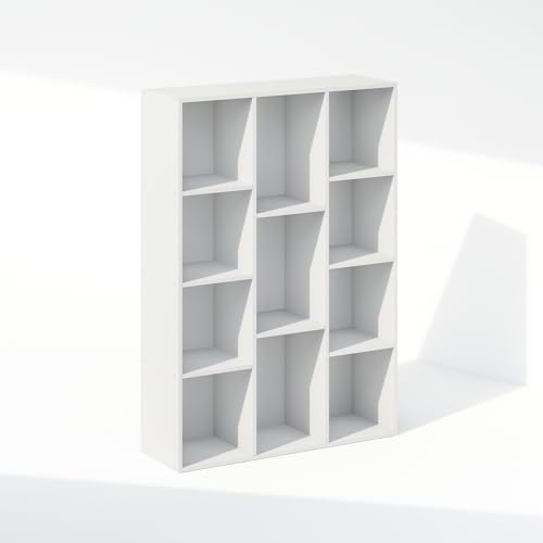 Image of Furinno Reed Closet Organizers and Storage, 11-Cube Closet Organizer, Open Shelf Closet Storage, for Wardrobe, Bedroom, Living Room, White