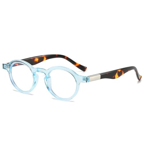 Lunettes de soleil rondes UV400 avec verres dégradés et monture rétro transparente
