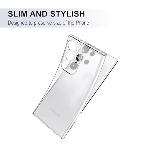 Image of Crystal Clear Samsung Galaxy S25 Ultra 5G Back Case Cover | Camera Protection | Crystal Clear Back | Full Protection Back Cover for Samsung Galaxy S25 Ultra 5G (Transparent)