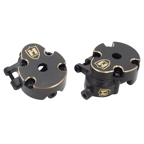 MEUS RACING 63.3g Ascent 18 Brass Steering Knuckles + Front Portal Cover for Redcat Ascent-18 Upgrades 1/18 RC Crawler Parts, 2pc