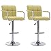vidaXL 2X Chaises de Bar Siège de Bistrot Chaise de Comptoir Tabouret de Bistrot Tabouret de Comptoir Fauteuil de Bar Tabouret de Pub Vert Tissu