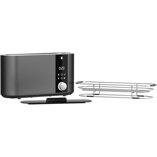 WMF Set 2-teilig Master Toaster Langschlitz motorisiert, Toaster 2 Scheiben, XXL-Toast, automatische Brotzentrierung und WMF Master Brötchenaufsatz, Brötchen, Croissants und andere Backwaren