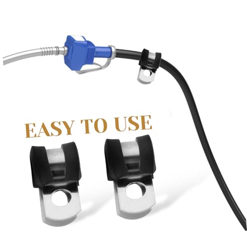 Abrazaderas de cable acolchadas y aisladas UPKOCH con goma protectora 5