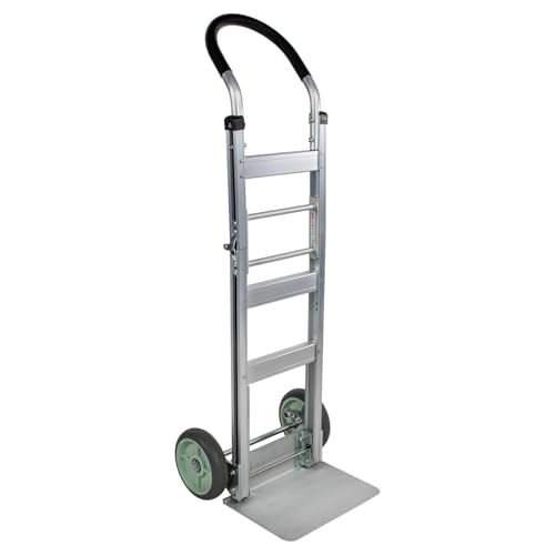 Monster Trucks Modern Aluminum Hand Truck, Silver, 600lbs Capacity, Foldable