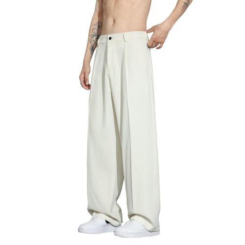 Pantalon soie glacée homme coupe droite fin et fluide premium