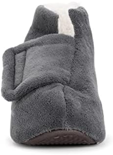 MUK LUKS Men's Adjustable Shearling Bootie Slipper, Steel Grey, Medium | Image 1