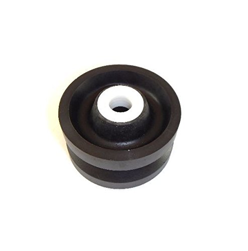 Solid Polyurethane 4"x2" Black V-Groove Wheel w/3/4" ID Wet Environment Bearing