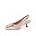 SICARE Salto gatinho Slingback feminino fechado bico quadrado salto baixo com fivela de metal tira no tornozelo sandálias de salto sapatos sociais para encontros de trabalho uso diário, Champanhe, 40
