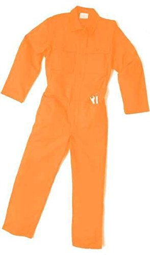 Mono de Trabajo Naranja Talla L 100% algodón elástica antiimpigliamento Ai muñecas