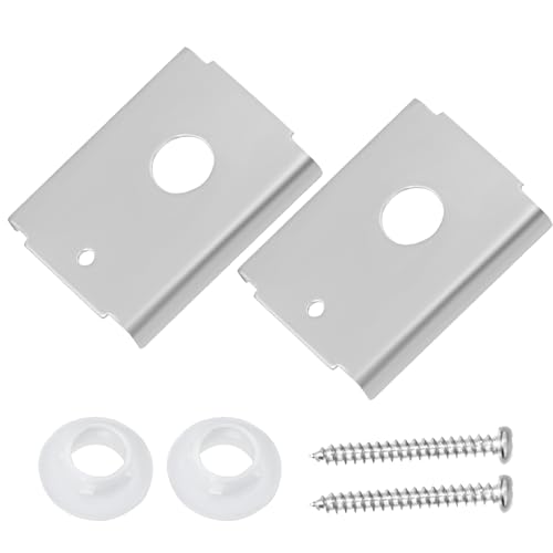 2Pack N7192 Bi-Fold Door Repair Bracket Kit Folding Closet Door Hardware for 1-3/8 Inch Wood Doors Fits 7/16 Pivot Pin Top or Bottom Mount Steel Brackets