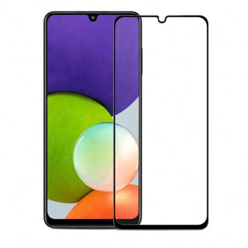 Image of Military-Grade Tempered Glass Screen Protector Compatible for Samsung Galaxy A22 4G with Edge to Edge Coverage and Easy Self Installation kit (Samsung Galaxy A22 4G)
