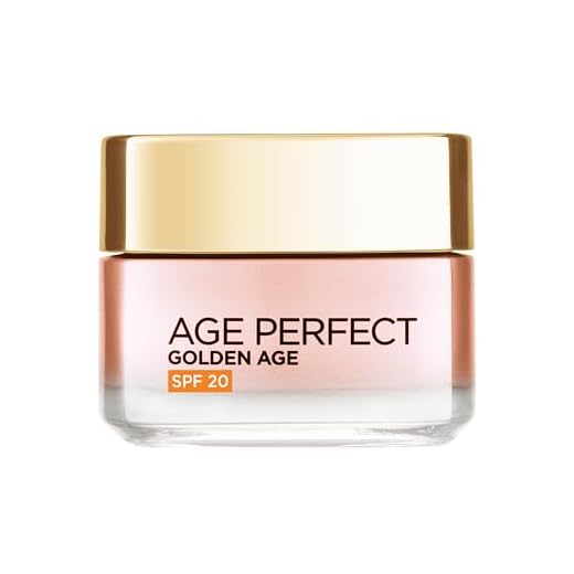 L'Oréal Paris Age Perfect Golden Age Crema de Día Fortificante con Protección Solar SPF 20, Antiflacidez y Luminosidad, Pieles Maduras y Apagadas, 50 ml