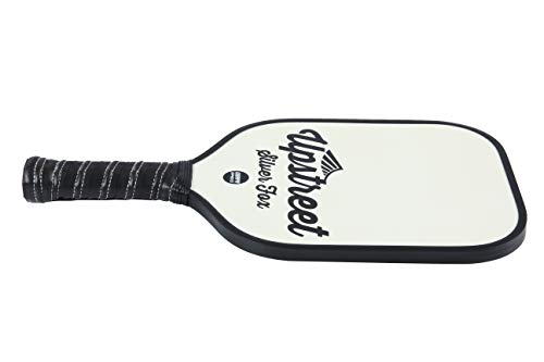 Upstreet Graphite Pickleball Paddle - Polypro Honeycomb Composite Core - Paddles Include Racket Cover (Silver) - Thumbnail 2