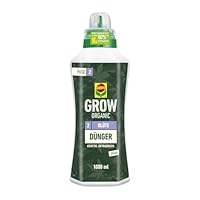 COMPO GROW ORGANIC Blüte Dünger für Spezialkulturen - Dünger für Indoor & Outdoor - Spezialdünger für die Blütephase - organisch - 1l, braun