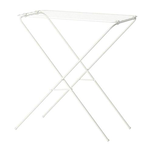 AKALNNB Tendedero simple perchas para balcón, estantes de secado, estantes plegables, estantes de secado de ropa de pie (color: blanco Tamaño: 79 x 40 x 82 cm)