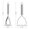 Schiacciapatate 2 Pezzi, Kyraton Acciaio Inossidabile Schiacciapatate Resistente Utensile Accessori Essenziali per Cucina per Avocado, Patate, Fagioli, Carne, Verdure