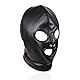 AROROMI Kopfmaske Bondage Fetisch SM Sex Spielzeug Maske Erotische Kopfmaske Ledermaske mit Augen und Mundöffnung SM Sex Spielzeug für Paar Männer Frauen Halloween und Cosplay Maske
