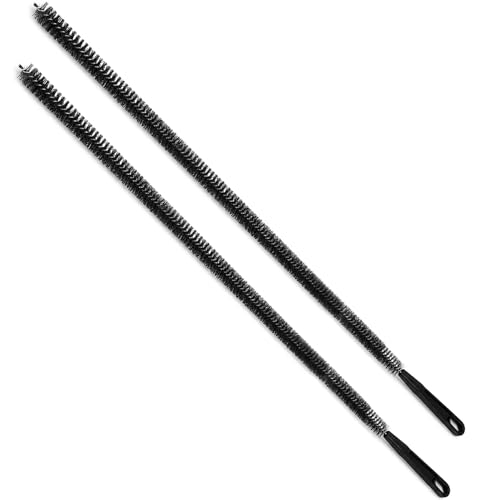 Drain Cleaning Brush 2 Pack 23.6 Inch Long Pipe Cleaner Brush Flexible Drain Clog Remover Tool with Nylon Bristles Sink Drain Cleaner for Hair Clogs Kitchen Sink Bathroom Tub Shower Drain