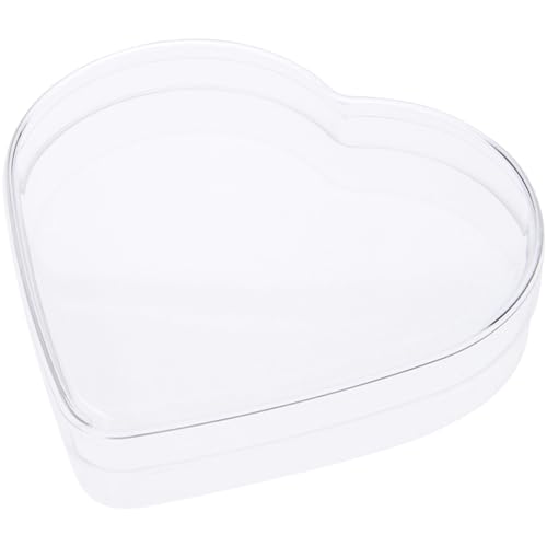 Pioneer Plastics 174C Clear Heart Shaped Plastic Container 6 W x 1.375 H