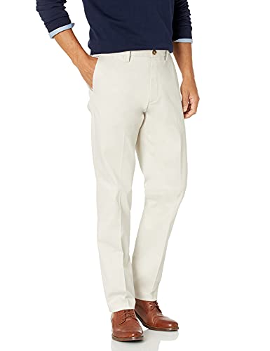 Amazon Brand - Buttoned Down Men s Straight Fit Stretch Non-Iron Dress Chino Pant, Stone, 34W x 32L