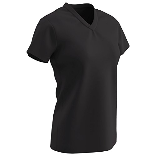 Camiseta Ligera Champro Star Cuello V Mujer XXL Negra de Alta Resistencia