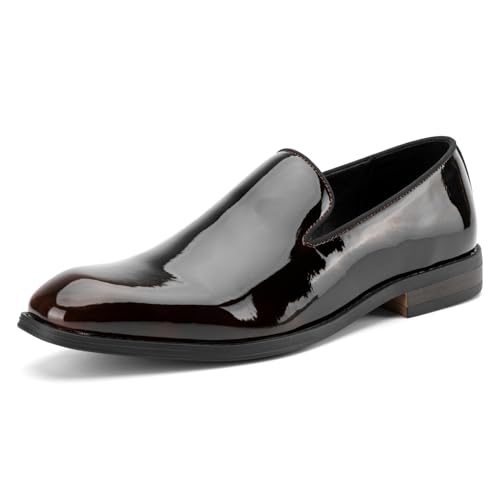 Image of JITAI Men's Dress Shoes - Casual Rubber & Leather Loafers for Men - Fashion Business Formal Wear