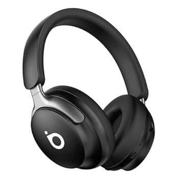 Basike Fones de Ouvido Bluetooth 5.4, Headphone Bluetooth com Cancelamento de Ruído Ativo ANC, Suporte Chamadas de Voz, Certificação Hi-Pure Audio, 40 Horas de Reprodução (Preto)