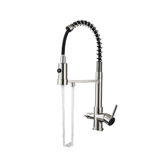 Robinet cuisine filtre eau pure nickel brossé pour la maison