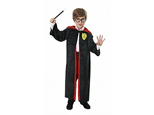 FNA Fashions Child Wizard Boy Fancy Dress Costume with Glasses and Wand World Book Day/Week Black